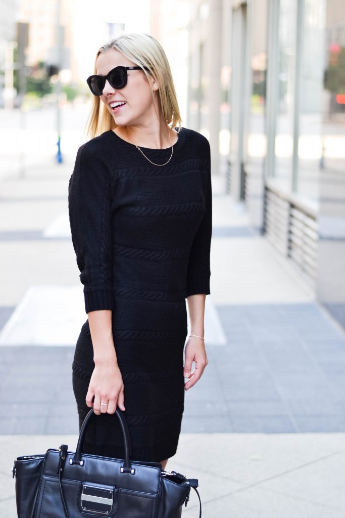 black-sweater-dress